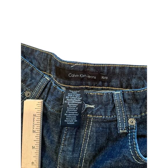 Calvin Klein Bootcut Jeans High Rise Denim Dark Wash Blue Womens Size 10/30 NEW - Picture 3 of 7